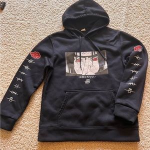Naruto Hoodie Akatsuki Symbols Itachi Anime Size L (Check Measurements)